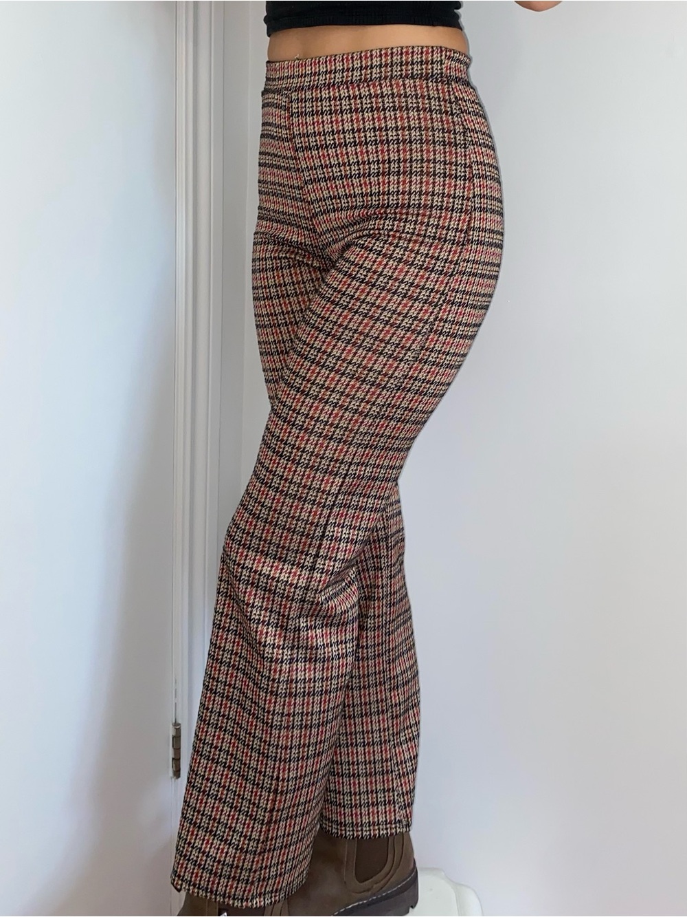 Plaid Flare Pants